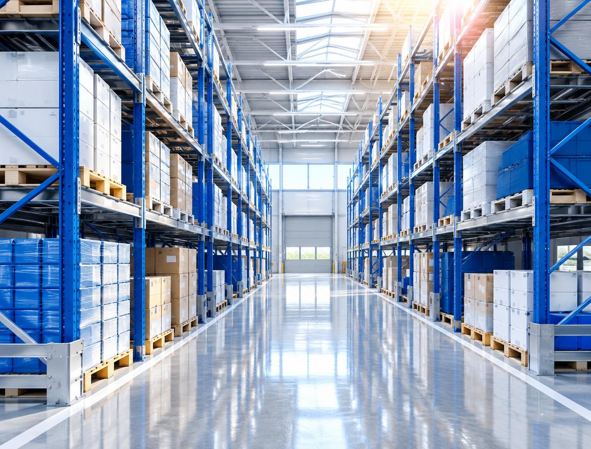 Warehouse storage aisles